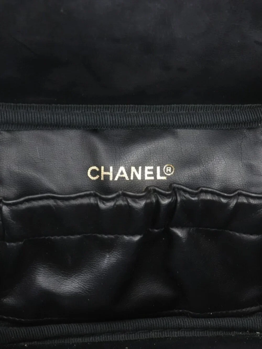 CHANEL Bicolole Vanity Pouch black Calfskin Women
